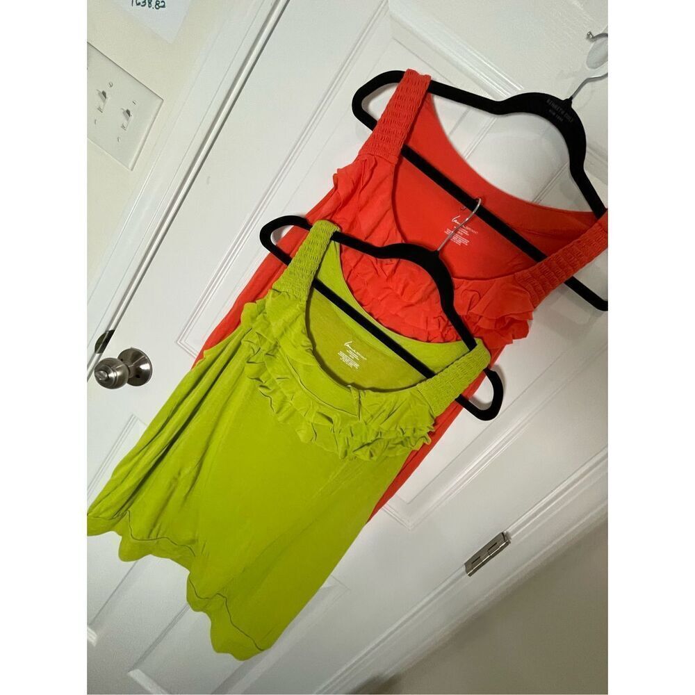 Lane Bryant bundle lot women’s tank tops size 18/20 green orange